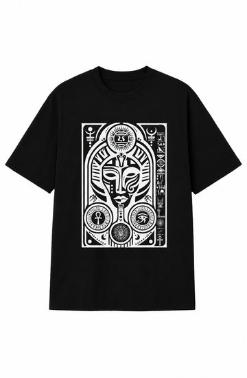 Ulozi Egyptian Nefertiti Hieroglyph Heavyweight T-Shirt