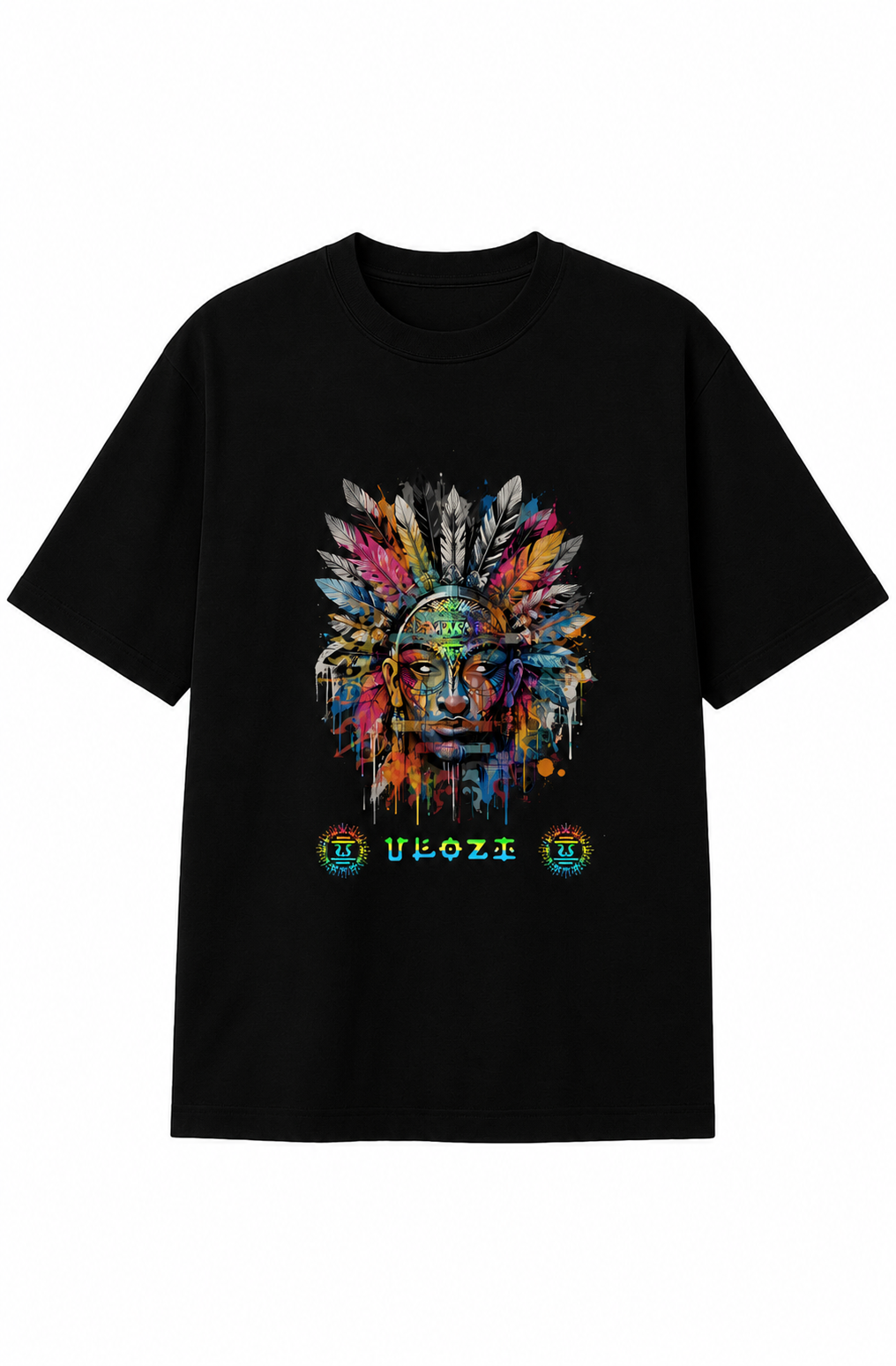 Ulozi Colorful Tribal Chief Heavyweight T-Shirt