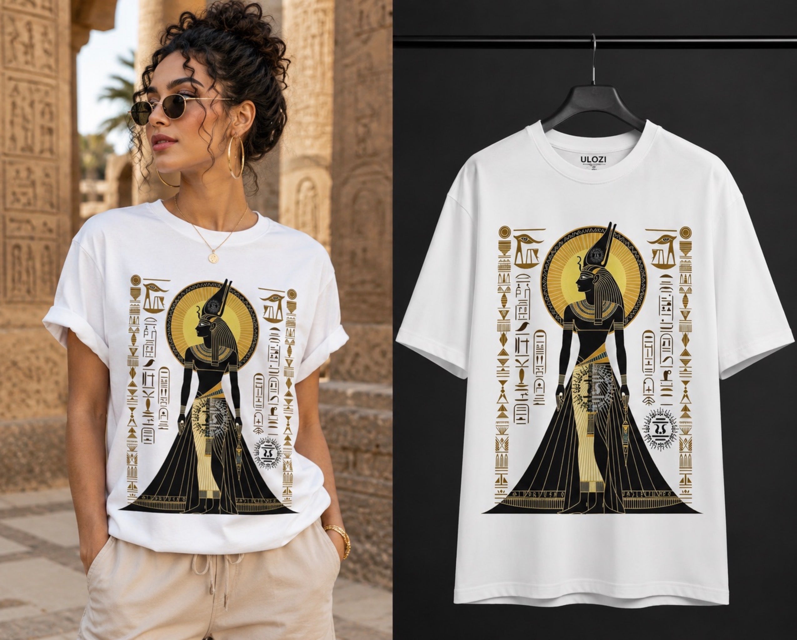 Goddess Isis Ulozi Heavyweight T-Shirt
