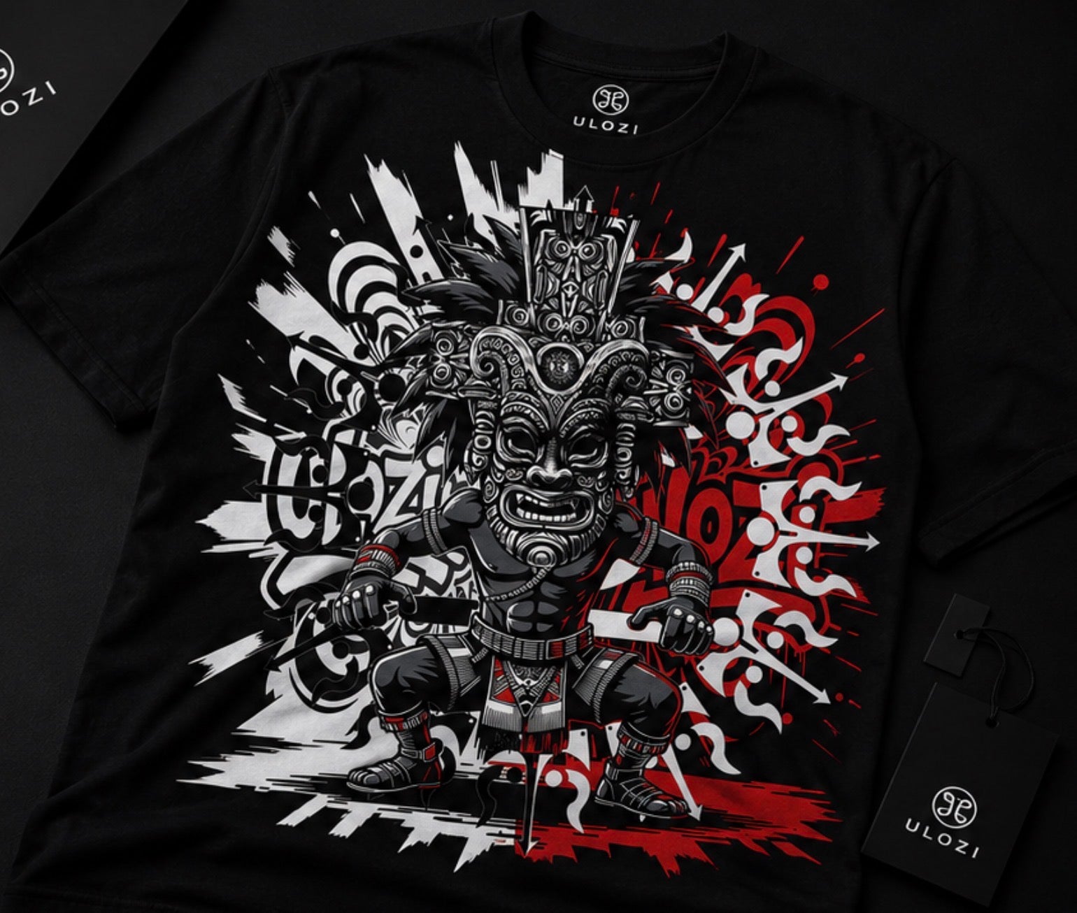Ulozi Tribal Warrior Heavyweight T-Shirt