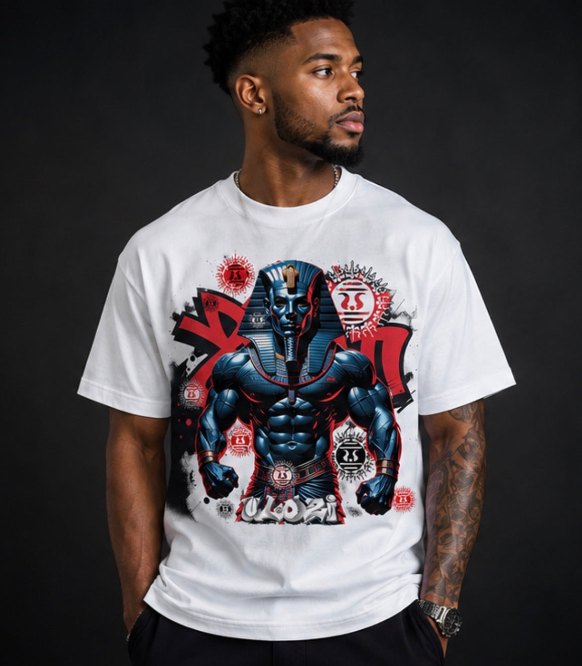 Ulozi Cyber Pharaoh Heavyweight T-Shirt